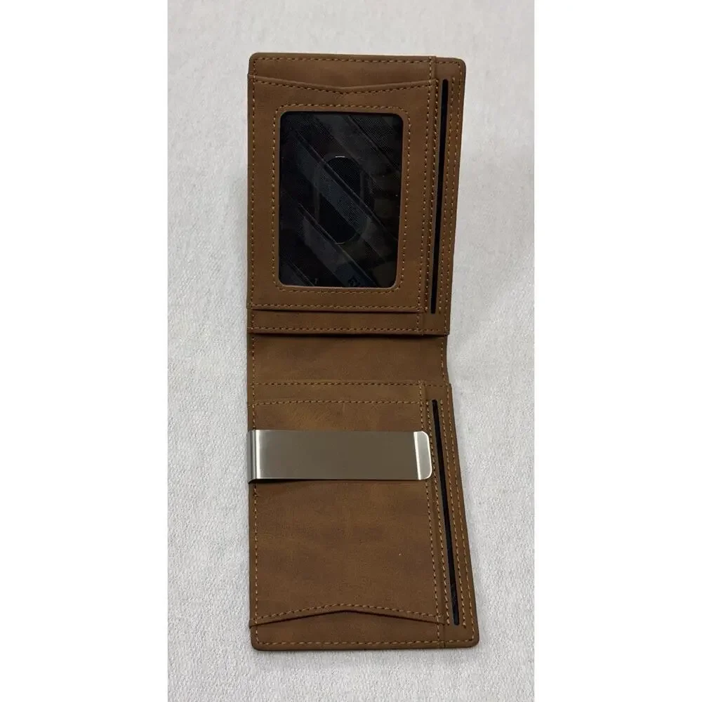 RUNBOX Minimalist Slim Wallet for Men W/Money Clip RFID Blocking Front Pocket